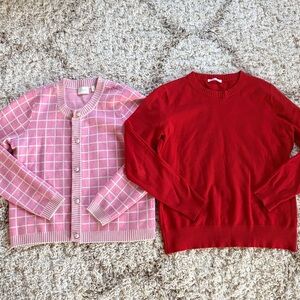 Cardigan and sweater